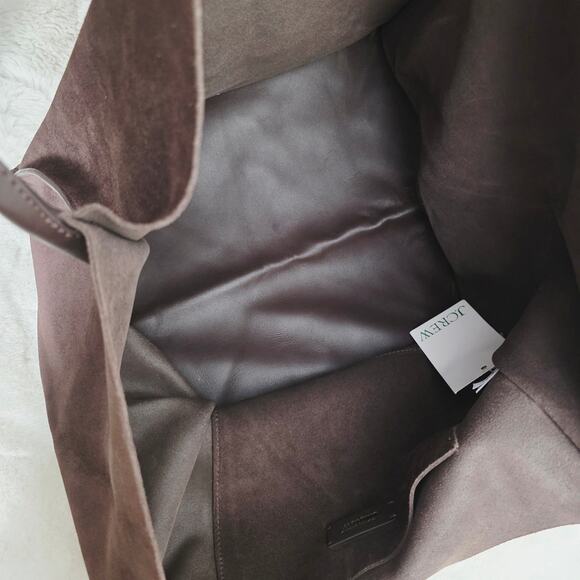 J. Crew Unstructured Large Berkeley Suede Tote Bag Cocoa Brown NWT - Picture 16 of 16